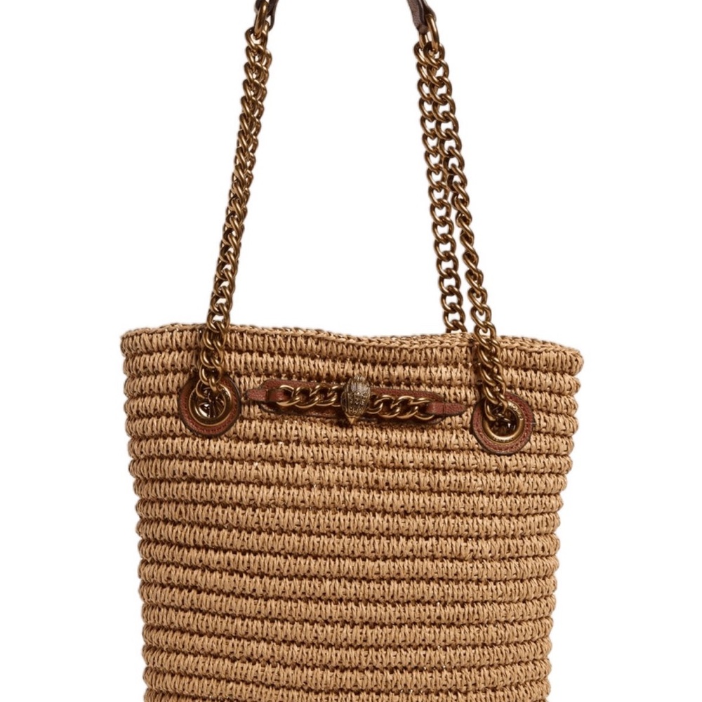 Kurt Geiger Tan Woven Shoulder Bag